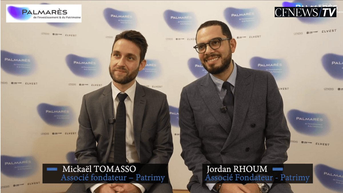 Palmarès de l'Investissement et du Patrimoine : Mickaël Tomasso, Jordan Rhoum, Patrimy récompensé dans la catégorie "Ile de France"