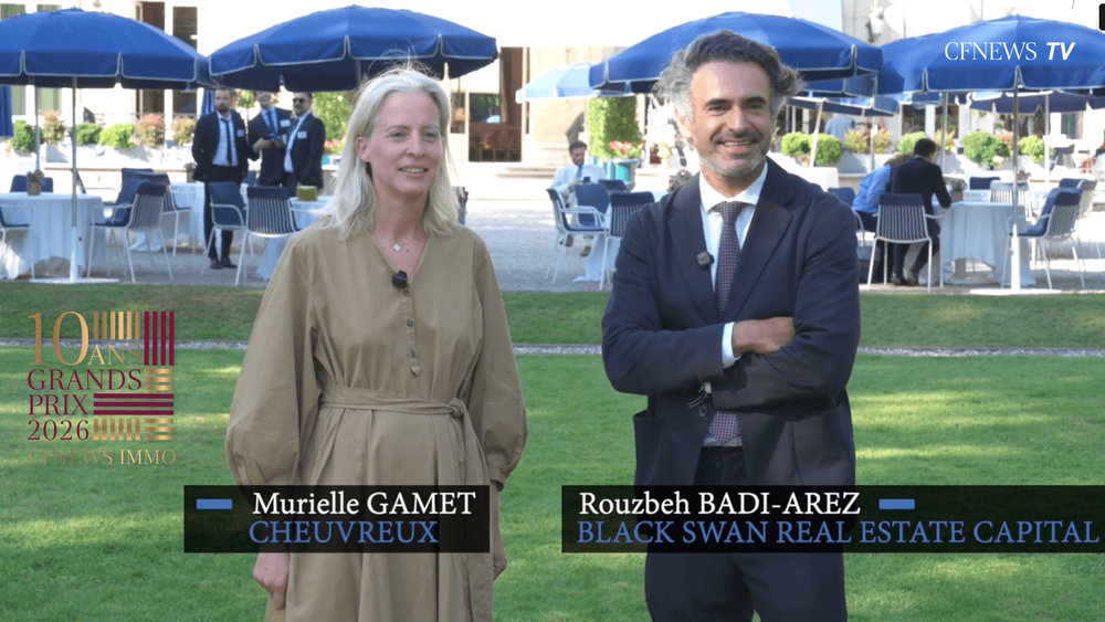 GP CFNEWS IMMO Paris 2026 :  Murielle GAMET et Rouzbeh BADI-AREZ,  BLACK SWAN REAL ESTATE CAPITAL reçoit le Prix "Meilleure opération de bureau"