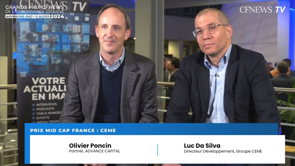 Luc Da Silva, CEME (Lauréat), Olivier Poncin, Advance Capital – Prix « Mid Cap France »