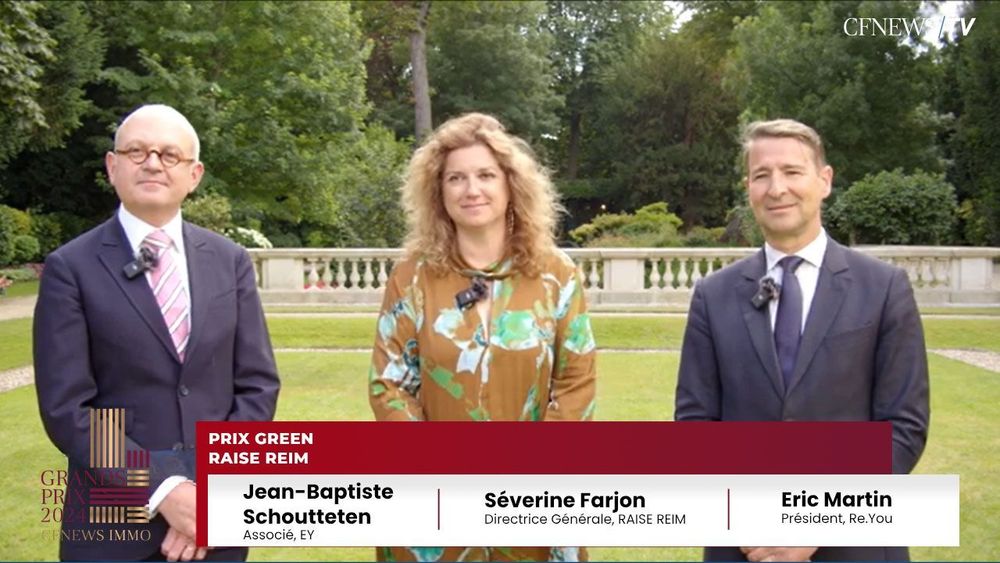 Séverine Farjon, RAISE REIM (Lauréate), Jean-Baptiste Schoutteten, EY, Eric Martin, Re.You – Prix Green