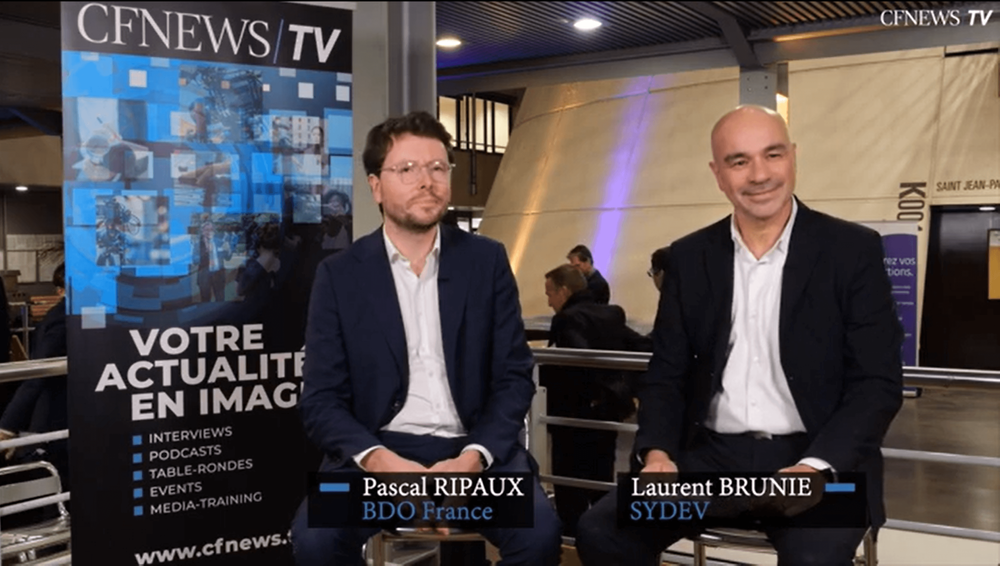 GP CFNEWS AuRA 2025 - Prix Tech : Laurent Brunie, Sydev (lauréat) et Pascal Ripaux, BDO France