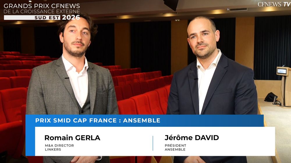 GP CFNEWS Sud-Est 2026 :  Romain Gerla et Jérôme David, ANSEMBLE reçoit le prix "Smid Cap France" 