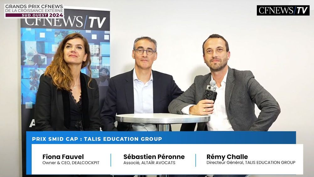 Rémy Challe, Fiona Fauvel, Sébastien Péronne, Talis reçoit le Prix “Smid Cap”