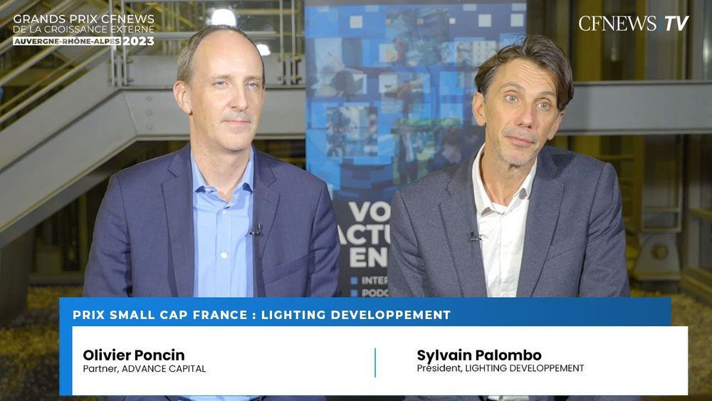 Olivier Poncin et Sylvain Palombo, Lighting Developpement remporte le Prix « Small Cap France »