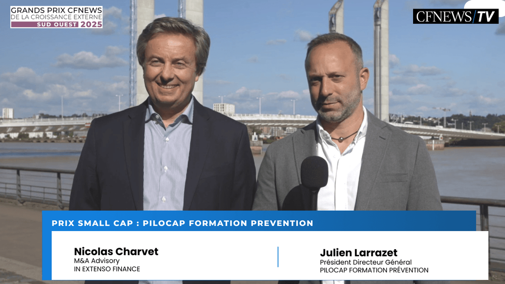 GP CFNEWS Sud-Ouest 2025 : Julien Larrazet (Lauréat) et Nicolas Charvet, Prix “Small Cap” pour Pilocap Formation Prévention