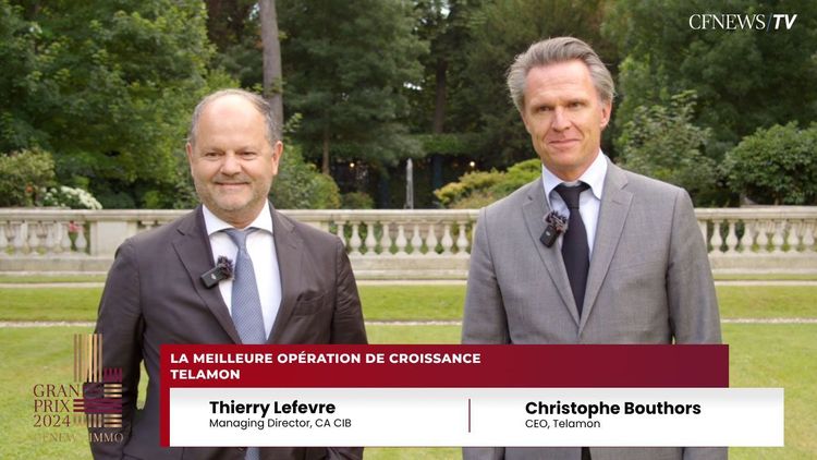 Christophe Bouthors, Telamon (Lauréat) et Thierry Lefevre, CA CIB – Prix “meilleure opération de Croissance”