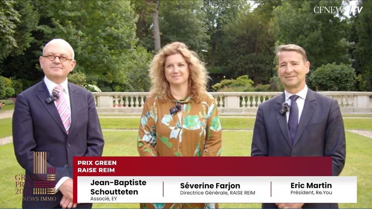 Séverine Farjon, RAISE REIM (Lauréate), Jean-Baptiste Schoutteten, EY, Eric Martin, Re.You – Prix Green