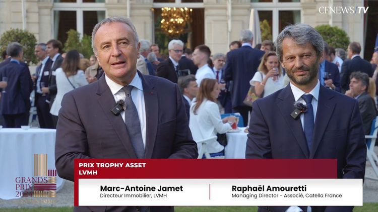 Marc-Antoine Jamet, LVMH (Lauréat) et Raphaël Amouretti, Catella France – Prix Trophy Asset