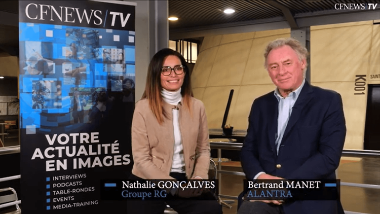 GP CFNEWS AuRA 2025 - Prix Mid Cap France : Nathalie Gonçalves, Groupe RG (lauréate) et Bertrand Manet, Alantra