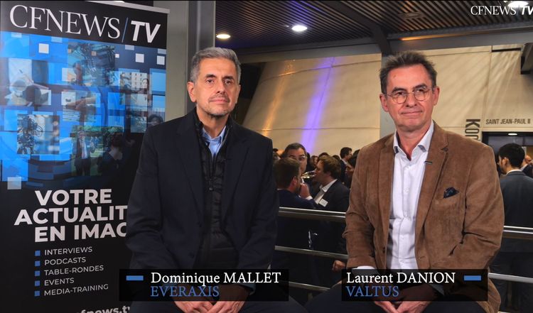 GP CFNEWS AuRA 2025 - Prix Mid Cap International : Dominique Mallet, Everaxis (lauréat) et Laurent Danion, Valtus