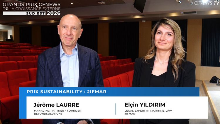 GP CFNEWS Sud-Est 2026 :  Jérôme Laurre et Elçin Yildirim, JIFMAR reçoit le Prix "Sustainability"