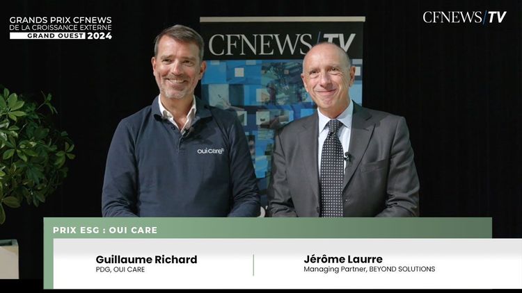 Guillaume Richard, Oui Care (Lauréat) et Jérôme Laurre, Beyond Solutions – Prix ESG