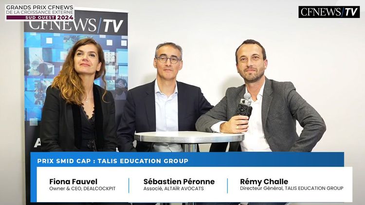 Rémy Challe, Fiona Fauvel, Sébastien Péronne, Talis reçoit le Prix “Smid Cap”