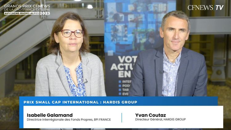 Isabelle Galamand et Yvan Coutaz, Hardis Group reçoit le Prix « Small Cap International »