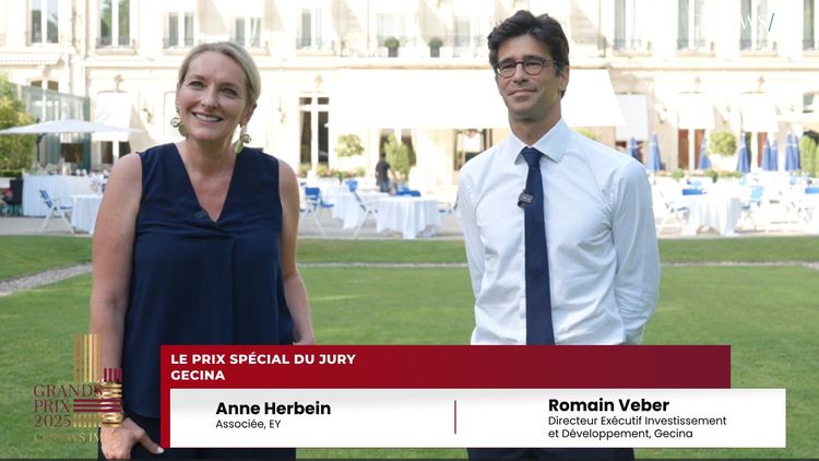 GPCFNEWSIMMO 2025 PARIS – Romain Veber, Gecina (Lauréat) et Anne Herbein, EY – Prix Spécial du Jury