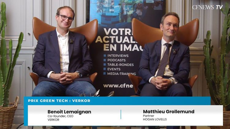 Benoit Lemaignan, Verkor (Lauréat) et Matthieu Grollemund, Hogan Lovells – Prix Green Tech