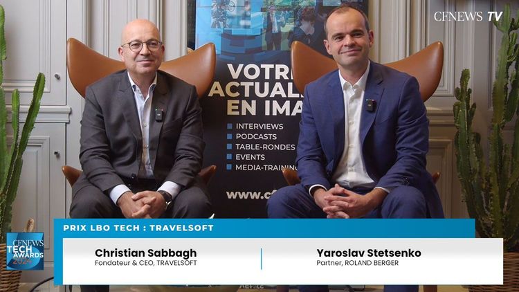 Christian Sabbagh, Travelsoft (Lauréat) et Yaroslav Stetsenko, Roland Berger – Prix LBO Tech