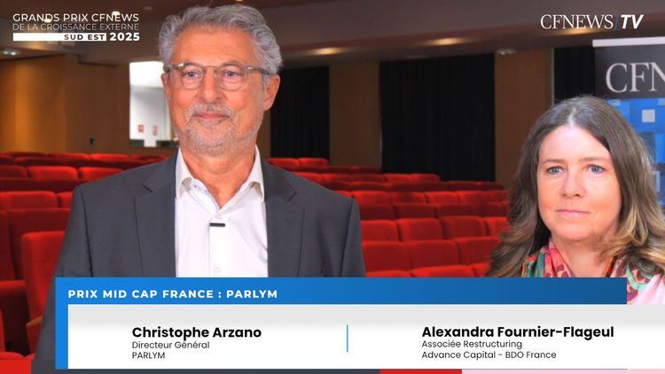 GP CFNEWS Sud-Est 2025 : Christophe Arzano et Alexandra Fournier-Flageul, Parlym reçoit le Prix “Mid Cap France”