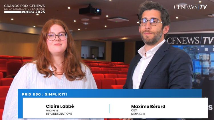 GP CFNEWS Sud-Est 2025 : Claire Labbé et Maxime Bérard, Simpliciti reçoit le Prix “Sustainability”