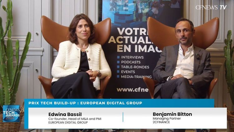 Edwina Bassil, EDG (Lauréat) et Benjamin Bitton, 2CFinance – Prix Tech Build-Up