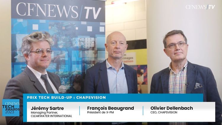 Jérémy Sartre, François Beaugrand et Olivier Dellenbach – ChapsVision est primé dans la catégorie « Tech Build-Up »