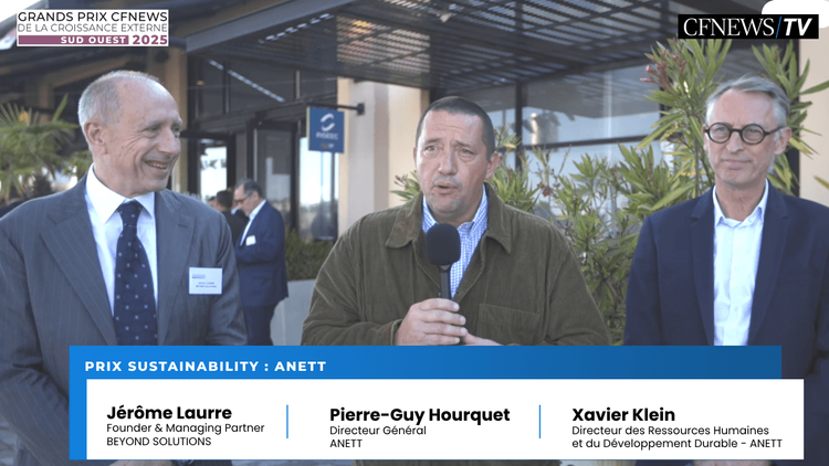 GP CFNEWS Sud-Ouest 2025 : Pierre-Guy Hourquet, Xavier Klein (Lauréats) et Jérôme Laurre, Prix “Sustainability” pour Anett