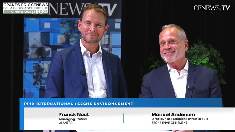 GP CFNEWS Grand Ouest 2025 : Manuel Andersen (Lauréat) et Franck Noat, Séché reçoit le Prix “International”