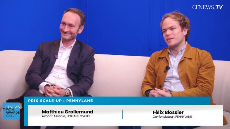 CFNEWS TECH AWARDS 2025 : Félix Blossier, Pennylane (Lauréat) et Matthieu Grollemund, Hogan Lovells – Prix Scale-Up