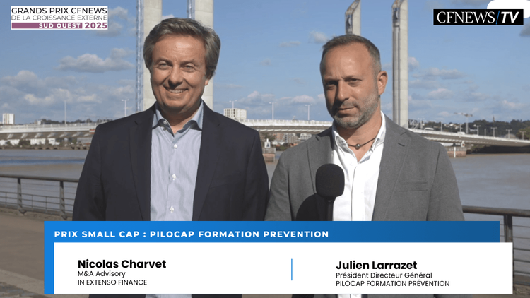 GP CFNEWS Sud-Ouest 2025 : Julien Larrazet (Lauréat) et Nicolas Charvet, Prix “Small Cap” pour Pilocap Formation Prévention