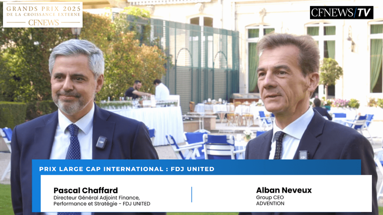 GP CFNEWS Paris 2025 : Pascal Chaffard, Alban Neveux, FDJ UNITED récompensé dans la catégorie “Large Cap International”