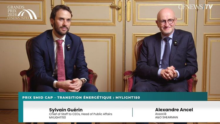 GP CFNEWS INFRA : Sylvain Guérin, MyLight150 (Lauréat) et Alexandre Ancel, A&O Shearman – Prix Smid Cap – Transition Energétique