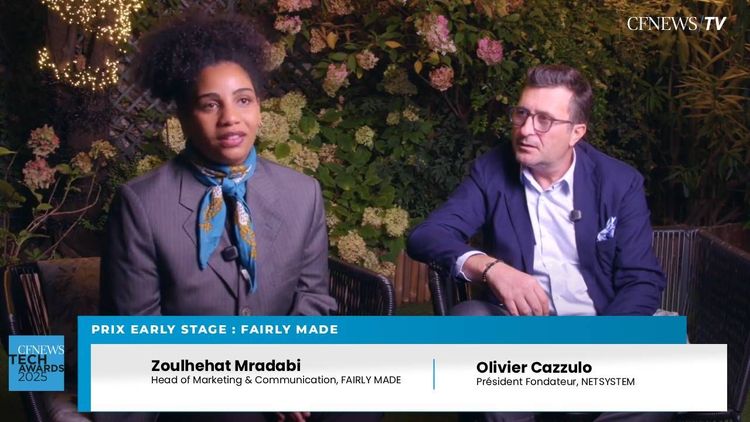 CFNEWS TECH AWARDS 2025 : Zoulhehat Mradabi, Fairly Made (Lauréat) et Olivier Cazzulo, Netsystem – Prix Early Stage